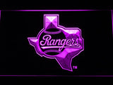 Texas Rangers (6) LED Neon Sign USB - Purple - TheLedHeroes