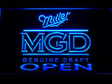 Miller MGD Open LED Neon Sign Electrical - Blue - TheLedHeroes