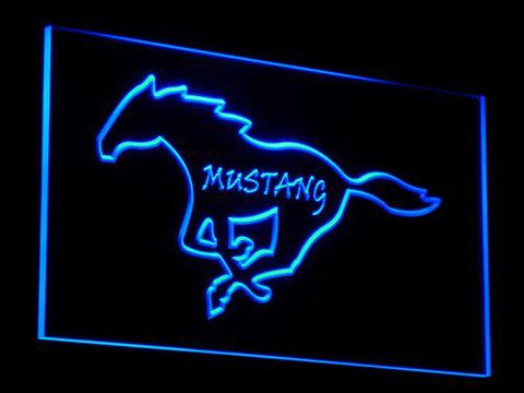 Mustang (2) LED Neon Sign USB - Blue - TheLedHeroes