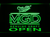 FREE Miller MGD Open LED Sign - Green - TheLedHeroes