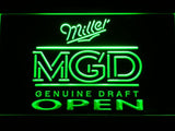 Miller MGD Open LED Neon Sign USB - Green - TheLedHeroes