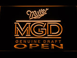 Miller MGD Open LED Neon Sign USB - Orange - TheLedHeroes