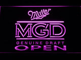 Miller MGD Open LED Neon Sign USB - Purple - TheLedHeroes
