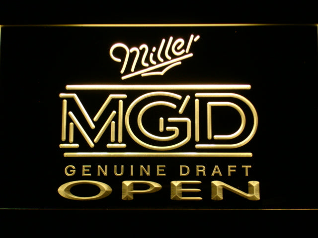 FREE Miller MGD Open LED Sign - Yellow - TheLedHeroes