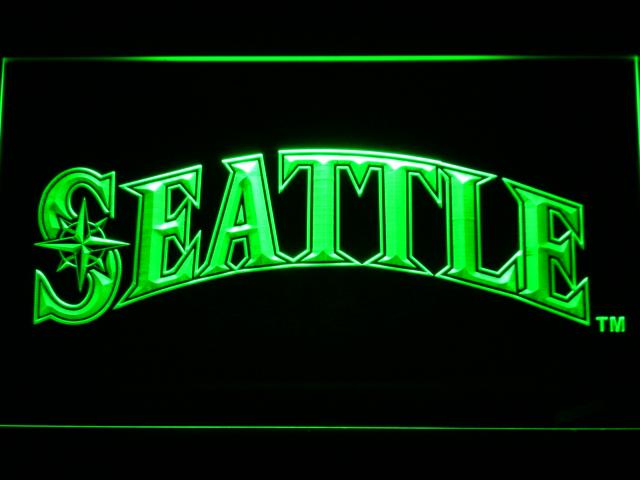 Seattle Mariners (7) LED Neon Sign Electrical - Green - TheLedHeroes