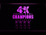 New England Patriots 4X Super Bowl Champions LED Sign - Purple - TheLedHeroes
