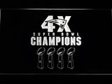 FREE New England Patriots 4X Super Bowl Champions LED Sign - White - TheLedHeroes