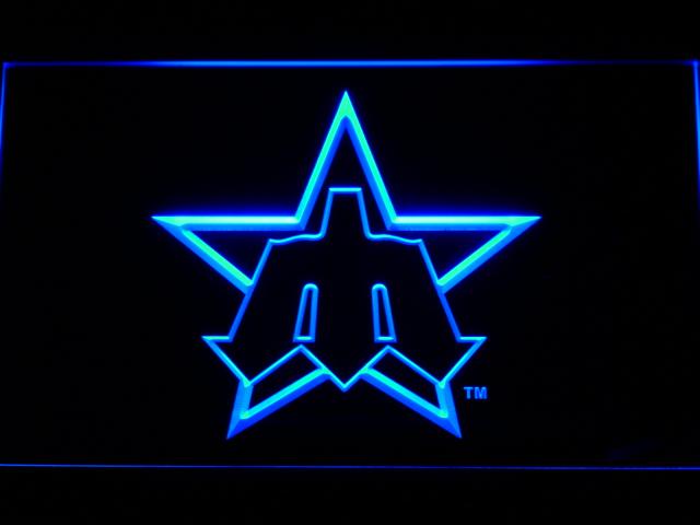 Seattle Mariners (9) LED Neon Sign USB - Blue - TheLedHeroes