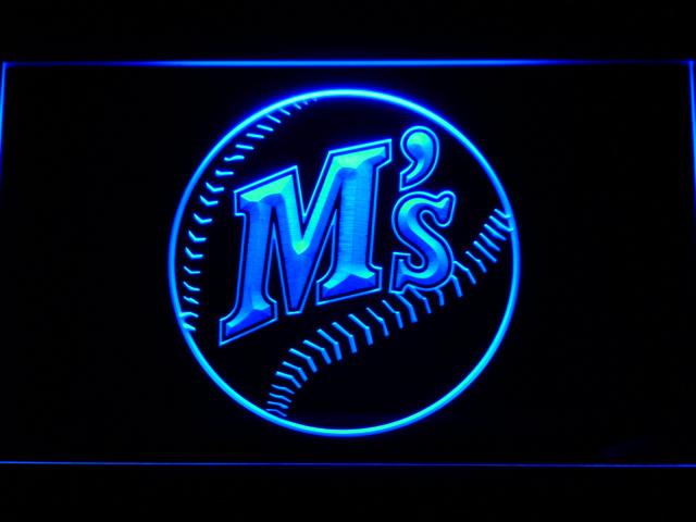 Seattle Mariners (10) LED Neon Sign Electrical - Blue - TheLedHeroes
