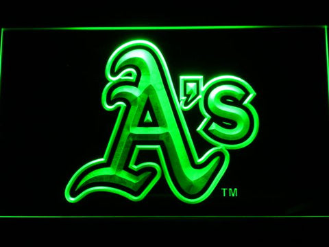Oakland Athletics (2) LED Neon Sign USB - Green - TheLedHeroes