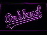 Oakland Athletics (4) LED Neon Sign USB - Purple - TheLedHeroes