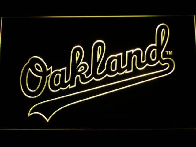 FREE Oakland Athletics (4) LED Sign - Yellow - TheLedHeroes