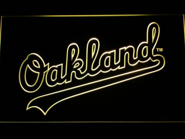 Oakland Athletics (4) LED Neon Sign Electrical - Yellow - TheLedHeroes