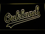 Oakland Athletics (4) LED Neon Sign USB - Yellow - TheLedHeroes