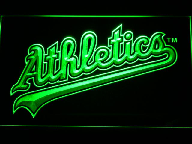 Oakland Athletics (6) LED Neon Sign USB - Green - TheLedHeroes