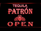 Tequila Patron Open LED Neon Sign Electrical - Red - TheLedHeroes