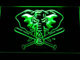 Oakland Athletics (8) LED Neon Sign USB - Green - TheLedHeroes