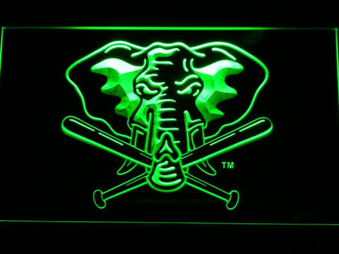 Oakland Athletics (8) LED Neon Sign USB - Green - TheLedHeroes