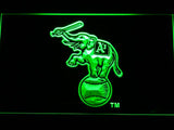 Oakland Athletics (9) LED Neon Sign Electrical - Green - TheLedHeroes