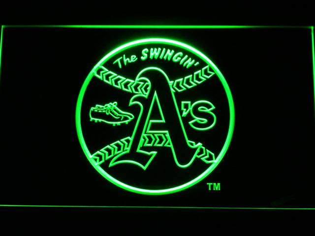 Oakland Athletics (10) LED Neon Sign Electrical - Green - TheLedHeroes