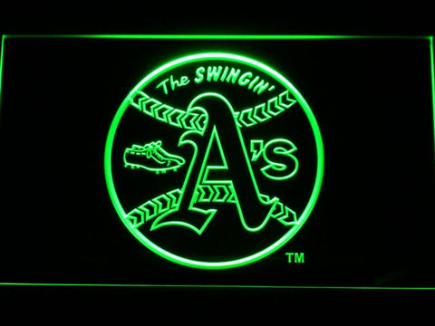 Oakland Athletics (10) LED Neon Sign Electrical - Green - TheLedHeroes