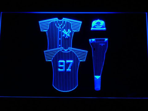 New York Yankees Uniform LED Neon Sign USB - Blue - TheLedHeroes