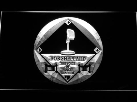New York Yankees Bob Sheppard LED Neon Sign Electrical - White - TheLedHeroes
