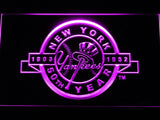 New York Yankees 50th Anniversary LED Neon Sign USB - Purple - TheLedHeroes