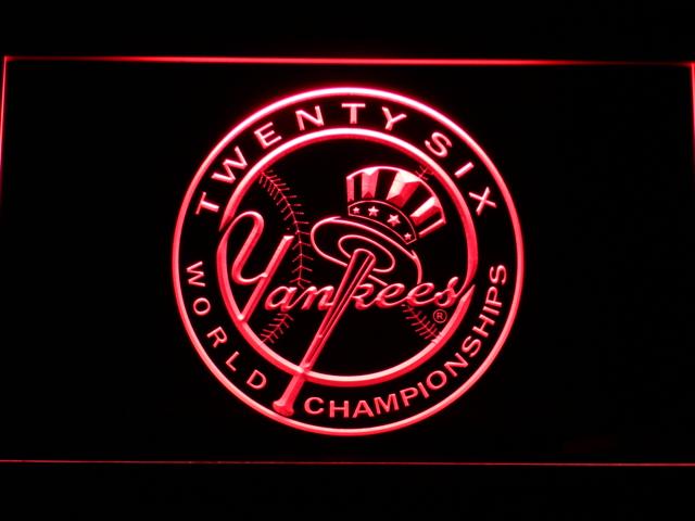 New York Yankees 26th WC LED Neon Sign Electrical - Red - TheLedHeroes