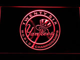 New York Yankees 26th WC LED Neon Sign USB - Red - TheLedHeroes