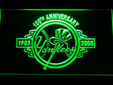 New York Yankees 100th Anniversary LED Neon Sign USB - Green - TheLedHeroes