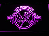 New York Yankees 100th Anniversary LED Neon Sign Electrical - Purple - TheLedHeroes