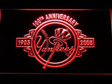 New York Yankees 100th Anniversary LED Neon Sign Electrical - Red - TheLedHeroes