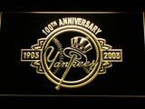 New York Yankees 100th Anniversary LED Neon Sign USB - Yellow - TheLedHeroes