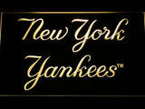 New York Yankees (6) LED Neon Sign USB - Yellow - TheLedHeroes