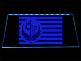 Fallout Brotherhood of Steel Flag LED Neon Sign Electrical - Blue - TheLedHeroes