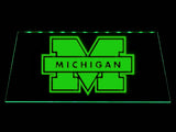 Michigan Wolverines LED Neon Sign USB - Green - TheLedHeroes