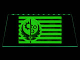 Fallout Brotherhood of Steel Flag LED Neon Sign Electrical - Green - TheLedHeroes
