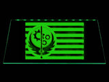 Fallout Brotherhood of Steel Flag LED Sign - Green - TheLedHeroes