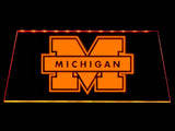 Michigan Wolverines LED Neon Sign USB - Orange - TheLedHeroes