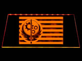 Fallout Brotherhood of Steel Flag LED Neon Sign Electrical - Orange - TheLedHeroes