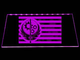 Fallout Brotherhood of Steel Flag LED Sign - Purple - TheLedHeroes