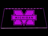Michigan Wolverines LED Neon Sign Electrical - Purple - TheLedHeroes