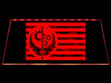 Fallout Brotherhood of Steel Flag LED Neon Sign Electrical - Red - TheLedHeroes