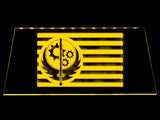 Fallout Brotherhood of Steel Flag LED Sign - Yellow - TheLedHeroes