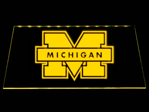 FREE Michigan Wolverines LED Sign - Yellow - TheLedHeroes