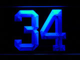 Minnesota Twins #34 Kirby Pucket LED Neon Sign Electrical - Blue - TheLedHeroes