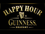 Guinness Draught Happy Hour LED Neon Sign USB - Yellow - TheLedHeroes
