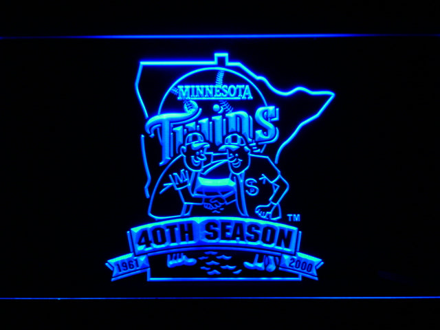 FREE Minnesota Twins 40th Anniversary LED Sign - Blue - TheLedHeroes