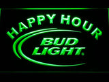 Bud Light Happy Hour LED Neon Sign Electrical - Green - TheLedHeroes